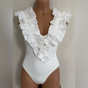 The Westside ruffle one piece swimsuit